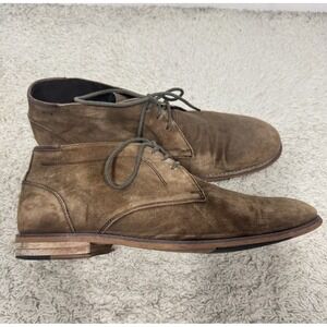 Kenneth Cole Techni-Cole Brown Suede Lace Up Chukka Boots Men's 13 Gel Comfort